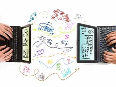 Wenn Computer mittels eines Netzwerks verbunden sind, ist die Daten&uuml;bertragung einfacher als mittels USB-Stick oder E-Mail.